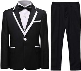 img 4 attached to 👔 Stylish Formal Blazers with Bowtie for Boys' Wedding Attire: Suits & Sport Coats Collection