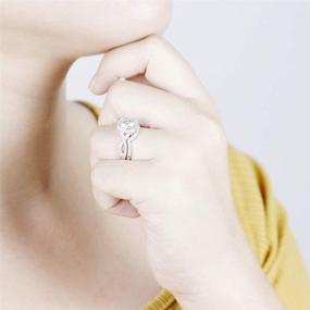 img 1 attached to 💍 Довеггс 7,5x7,5 мм Бесцветный Моиссанит: Потрясающая Обручальная Ювелирная Изделие для Женщин