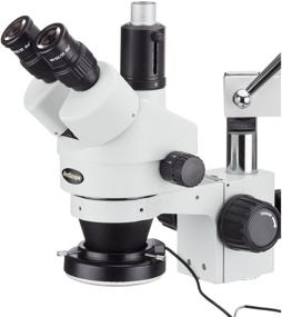 img 3 attached to 🔬 AmScope SM-4TZ-144A Professional Trinocular Stereo Zoom Microscope: 3.5X-90X Magnification, LED Ring Light, Double-Arm Boom Stand
