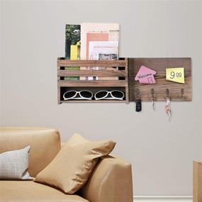 img 2 attached to 🔑 Wooden Key Organizer: Stylish Wall Mount Key Holder for Decorative Home Organization