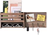 🔑 wooden key organizer: stylish wall mount key holder for decorative home organization логотип