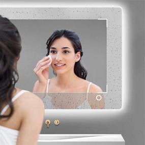 img 1 attached to 🪞 ROGSFN 36"x28" LED Bathroom Mirror: Anti-Fog Wall Mounted Makeup Mirror with Lights, Dimmable, Defogger, Vantiy Mirrors