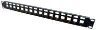 🔌 c2g 16-port patch panel - keystone blank panel for ethernet cables - compatible with cat6-03858 and any snap-in jack, 1u, black logo