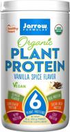 🌱 jarrow formulas organic plant protein: vanilla spice, 16 ounce - powerful plant-based protein supplement! logo