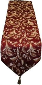 img 1 attached to 🏰 Exquisite Vintage Burgundy Decor by Violet Linen: Enhancing Your Home Décor