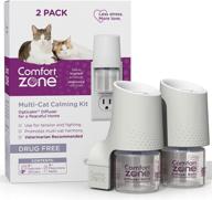 🐱 vet recommended multi-cat calming kit: comfort zone 2 diffusers + 2 refills (2-room pack) – promotes peaceful home, minimizes cat fighting, scratching & other behavior issues logo