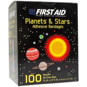 img 1 attached to 100 Children's Adhesive Bandages: Planets and Stars – First Aid for Little Ones!