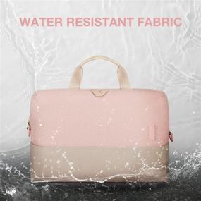 img 1 attached to 👜 BAGSMART Laptop Bag for Women - Slim 15.6 Inch Case, Water-Repellent Messenger Shoulder Bag in Pink - Ideal for Business, Office, and Travel