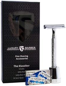 img 2 attached to 🪒 Premium Ultimate 3 Piece Double Edge Safety Razor: A Luxury Barber's Best Wet Shaving Razor