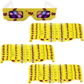 img 2 attached to 👓 50 Packs of DeHasion Novelty Heart Glasses: 3D Glasses, Diffraction Glasses, Arrow Through 2 Hearts Glasses, Ideal for Raves, Music Parties, Holiday Lights, Fireworks Displays, Concert Lights