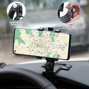 img 1 attached to 📱 IKOPO Car Phone Holder Mount - Ultimate Versatile Dashboard Cell Phone Holder: 1200° Rotation for iPhone, Samsung, LG, Huawei & More!