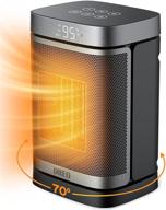 dreo portable space heater - 70° oscillating with thermostat, 1500w ptc ceramic heater, 4 modes, 12h timer, safety &amp; fast - quiet heat, ideal small electric heaters for indoor use in bedroom or office logo