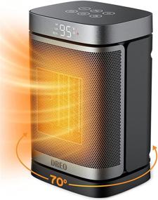 img 4 attached to Dreo Portable Space Heater - 70° Oscillating with Thermostat, 1500W PTC Ceramic Heater, 4 Modes, 12h Timer, Safety &amp; Fast - Quiet Heat, Ideal Small Electric Heaters for Indoor Use in Bedroom or Office
