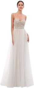 img 2 attached to Leyidress Beach Wedding Dress Applique Women's Clothing