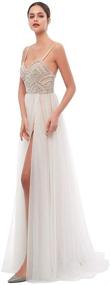 img 1 attached to Leyidress Beach Wedding Dress Applique Women's Clothing