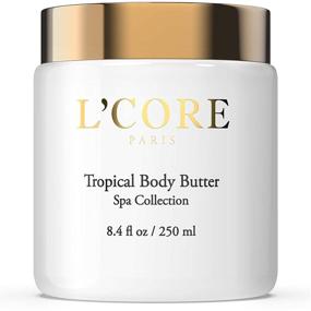 img 4 attached to L'Core Paris Tropical Body Butter: Moisturizing & Hydrating Cream with Cocoa Seed Extract for Anti-Aging, Cellulite & Stretch Mark Control - 8.4 fl oz/250ml