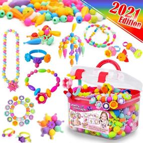 img 4 attached to 🌟 Развивай творчество с помощью набора "FunzBo Snap Beads": обязательная игрушка для девочек!