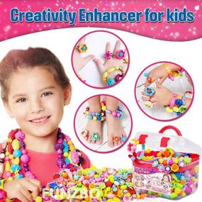 img 3 attached to 🌟 Spark Creativity with FunzBo Snap Beads: A Must-Have Girls' Toy!