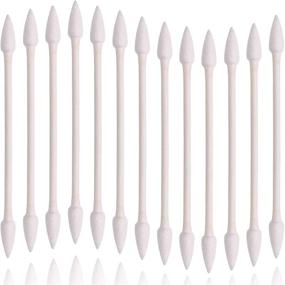 img 4 attached to 👃 Cotton Swabs - 800 Pieces, Double Precision Tips, Paper Stick - 4 Packs of 200 (Double Pointed)