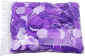img 1 attached to Ярко-фиолетовые конфетти круги из тканевой бумаги диаметром 1 дюйм - 10 000 штук в упаковке - прекрасное украшение для мероприятий!