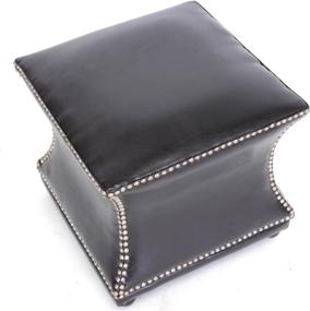 img 1 attached to Modern Dark Brown Leather Ottoman by Baxton Studio - Medium Size (BHA-2601B-10)