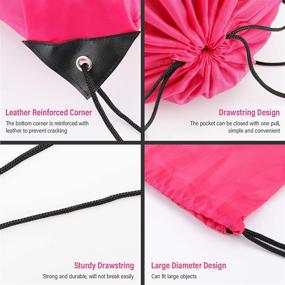 img 3 attached to Drawstring Backpack 24 Pack Bulk: 12 Colorful Cinch Bags for Group Activities, Kids Parties & School Events