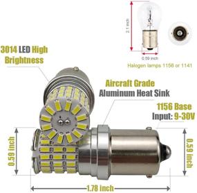img 3 attached to 💡 9-30В лампы iBrightstar LED - ультраяркие 1156 1141 1003 BA15S замены для запасных фонарей заднего хода, тормозных фонарей и фонарей для автофургонов в ксеноново-белом цвете.