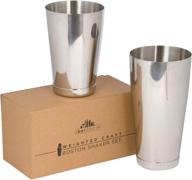 🍸 high-quality weighted cocktail shaker set - professional pro boston shaker set. ideal for mixing 18oz & 28oz martini drinks logo