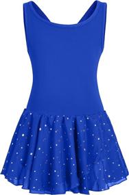 img 1 attached to 👯 DYUAI Hollow Back Dance Ballet Leotard Dress for Girls with Glitter Skirt