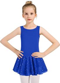 img 3 attached to 👯 DYUAI Hollow Back Dance Ballet Leotard Dress for Girls with Glitter Skirt