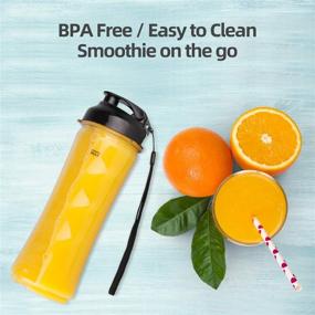 img 3 attached to 🥤 La Reveuse Smoothies Blender - Powerful 300W Personal Blender with 18oz BPA-Free Sports Bottle - Portable & Travel-Friendly (Silver)