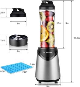 img 2 attached to 🥤 La Reveuse Smoothies Blender - Powerful 300W Personal Blender with 18oz BPA-Free Sports Bottle - Portable & Travel-Friendly (Silver)