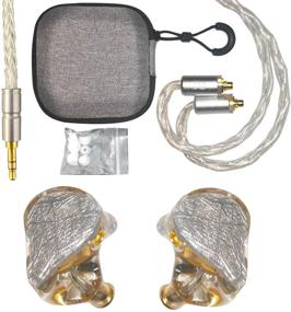 img 4 attached to 🎧 HIVEFLASH Resin in-Ear Monitor: Copper Graphene Unit, Copper-Silver 8-core MMCX Connector for Singers & Musicians (Silver Moon) - Perfect for Stage & Audio Recording