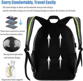 img 1 attached to Waterproof Travel Laptop Backpack for Men and Teen Girls with USB Charging Port, College School Bag for 15.6 Inch Notebooks, Work Business Computer Bag, Anti-Theft Bagpack for Women - Dark Gray