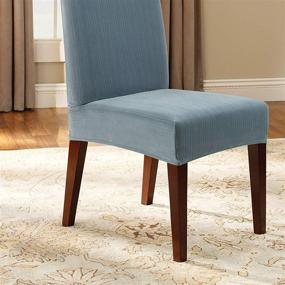 img 2 attached to 🪑 Stretch Pinstripe Dining Chair Cover by SureFit: SF37385