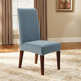 img 3 attached to 🪑 Stretch Pinstripe Dining Chair Cover by SureFit: SF37385