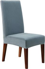 img 4 attached to 🪑 Stretch Pinstripe Dining Chair Cover by SureFit: SF37385