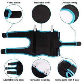 img 3 attached to 🎾 Tennis Elbow Brace Arm Splint - Nighttime Elbow Sleep Support with 4 Detachable Metal Splints for Effective Relief from Cubital Tunnel Syndrome, Tendonitis (Blue)