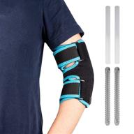 🎾 tennis elbow brace arm splint - nighttime elbow sleep support with 4 detachable metal splints for effective relief from cubital tunnel syndrome, tendonitis (blue) логотип