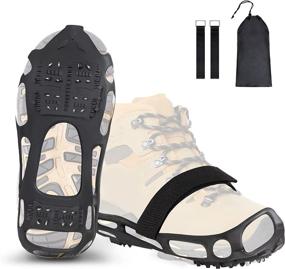 img 4 attached to ZOMAKE 24-Spike Ice Cleats for Shoes and Boots - Anti-Slip Traction Crampons for Walking on Snow and Ice, Unisex Design