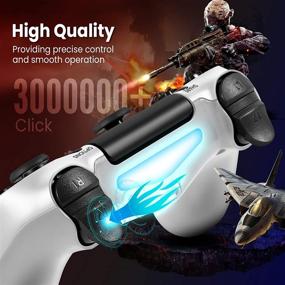 img 2 attached to 🎮 Glacier White Medvoe Wireless Game Controller for PS4 with 1000mAh Battery, Built-in Speaker, Gyro, Motor Joystick - Compatible with Playstation 4/Slim/Pro Console