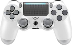 img 4 attached to 🎮 Glacier White Medvoe Wireless Game Controller for PS4 with 1000mAh Battery, Built-in Speaker, Gyro, Motor Joystick - Compatible with Playstation 4/Slim/Pro Console