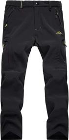 img 4 attached to 🏔️ MAGCOMSEN Men's Winter Pants - 5 Zip Pockets, Snow Ski Pants with Fleece Lining, Water Resistant Hiking Trousers