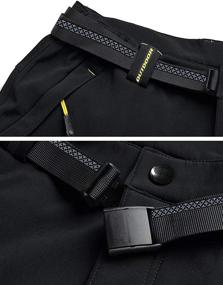 img 2 attached to 🏔️ MAGCOMSEN Men's Winter Pants - 5 Zip Pockets, Snow Ski Pants with Fleece Lining, Water Resistant Hiking Trousers