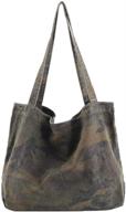 👜 stylish women's vintage camouflage canvas tote shoulder bag - perfect for shopping & handbag needs logo