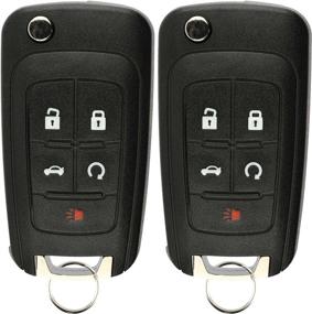 img 4 attached to 🔑 Convenient KeylessOption Keyless Entry Car Remote Flip Key Fob Replacement (Pack of 2) - OHT01060512 Compatible