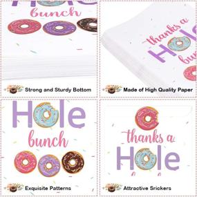 img 1 attached to 🍩 50 PCS Donut Candy Bags with Fun Stickers for Donut Themed Parties, Birthdays, Baby Showers & More!