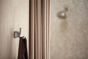 img 3 attached to Moen YB5103BN Voss Collection Double Robe Hook: Sleek Nickel Design for Organization and Style