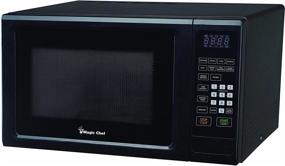 img 2 attached to 🔥 Convenient and Stylish Magic Chef Black 1.1 Cu. Ft. 1000W Countertop Microwave Oven with Push-Button Door - Fast Heating and Easy Access