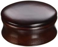 kingsley shave soap bowl - dark wood with lid logo